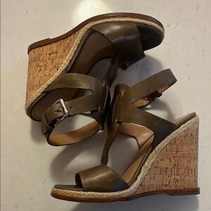 EUC Sigerson Morrison cork heels size 7.5.